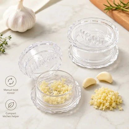 2-Piece Garlic & Ginger Twister 🧄 – Easy Manual Mincer