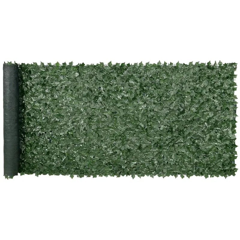 Artificial Ivy Privacy Fence Screen, Realistic Green Wall Fence with Mesh Backing & Reinforced Joints