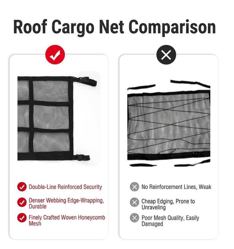 🚗 Overhead Car Cargo Net – Space-Saving Interior Storage Organizer