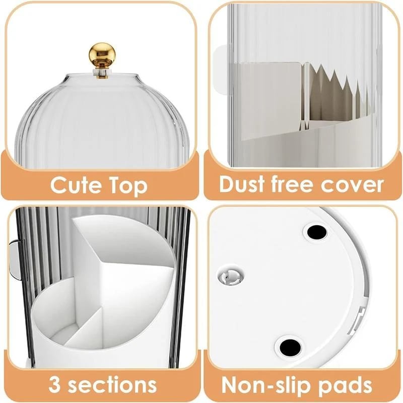 🪥 Covered Toothbrush Organizer – Dustproof Bathroom & Makeup Brush Storage