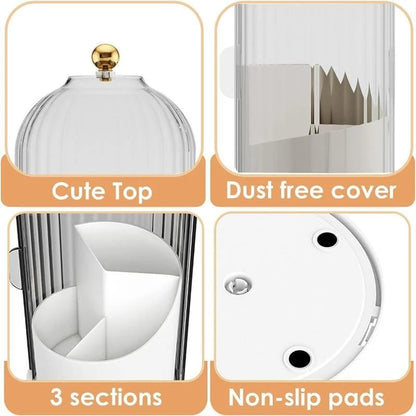 🪥 Covered Toothbrush Organizer – Dustproof Bathroom & Makeup Brush Storage