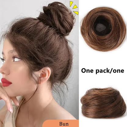 🎀 Messy Bun Hairpiece – Effortless Updos in Minutes