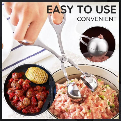Quick-Release 304 Stainless Steel Meatball Press 🍽️ One-Touch Shaping with a Smooth, Food-Safe Finish