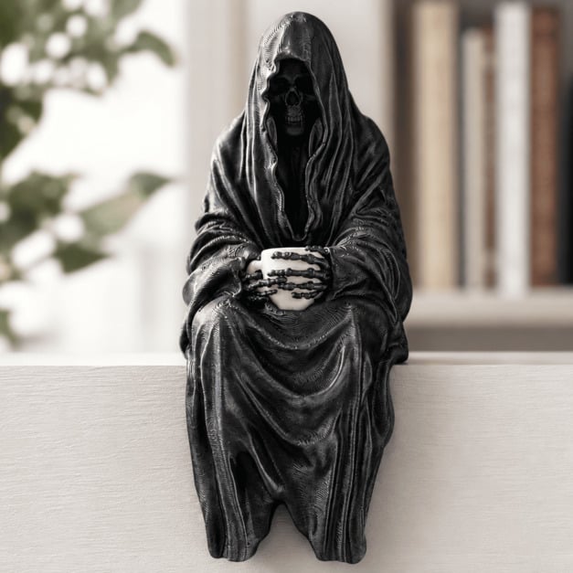 🔥Last Day 50% OFF - 🧙‍♀️🖤Mysterious Perched Bookshelf Figurine