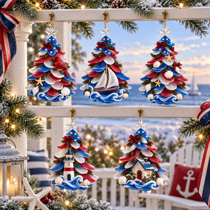 Coastal Christmas Tree Ornaments 🌊 – Patriotic Seaside Designs for 2026