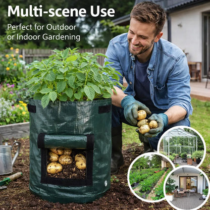 7-Gallon Plant Grow Bags with Easy Harvest Window, 2-Pack 🌱