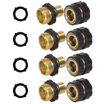4-Set Garden Hose Quick Connectors 💦 – Male & Female Fittings
