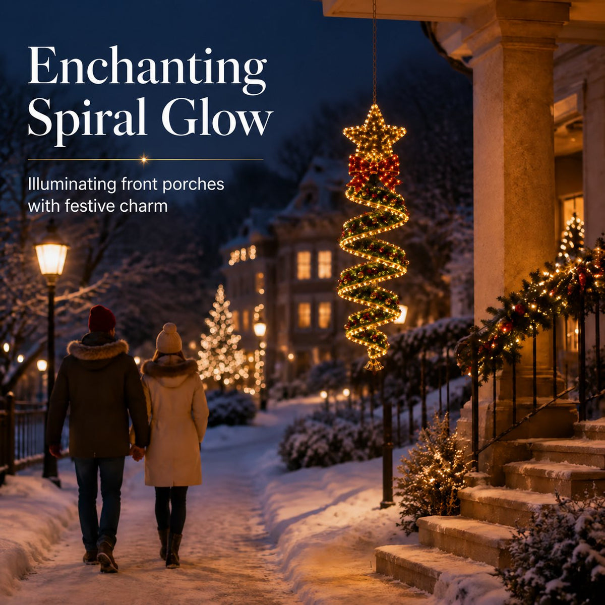 🎄Julmagisk spiralhängande LED-ljuskollektion