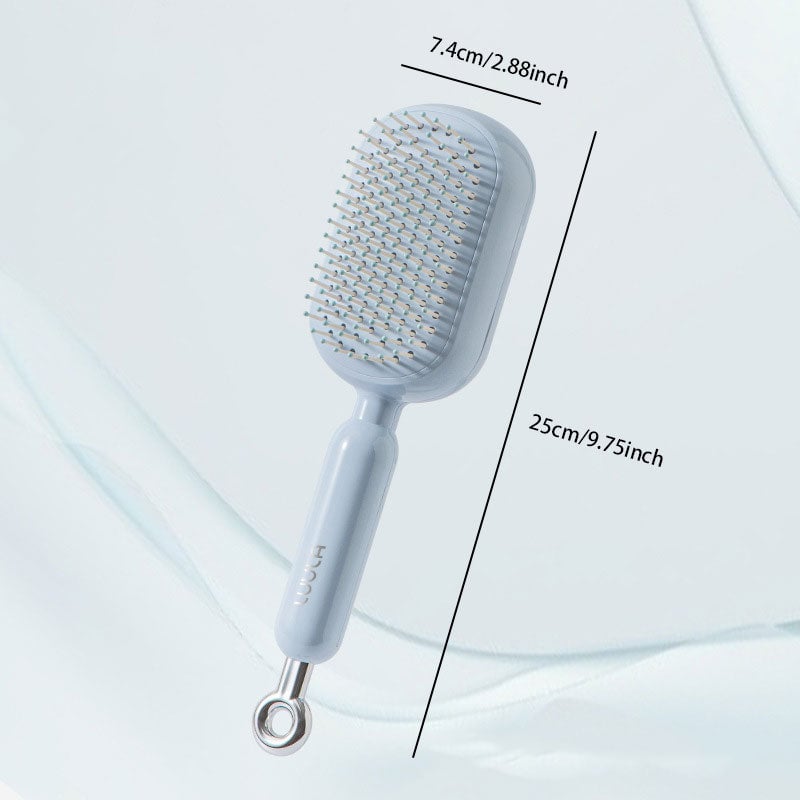 Retractable Cushion Hairbrush 💗 – Pink Scalp Massage Comb