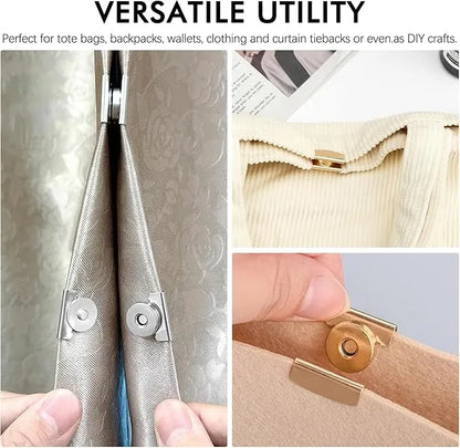 Invisible Magnetic Bag Clasps 🧲 – 8-Pair DIY Sewing Fasteners