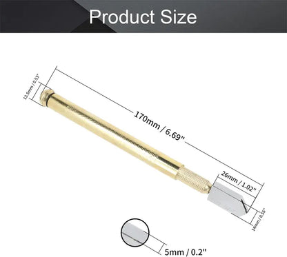 ⚡ Clean-Cut Diamond Glass Scoring Tool with Ergonomic Alloy Grip & Precision Roller Wheel