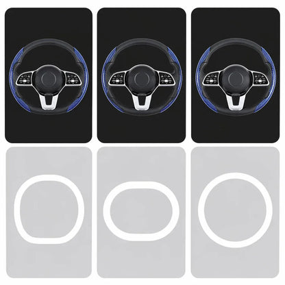 🤍 Non-Slip Half-Wrap Steering Wheel Covers | Quick Clip-On Grip Set, White, 2-Piece