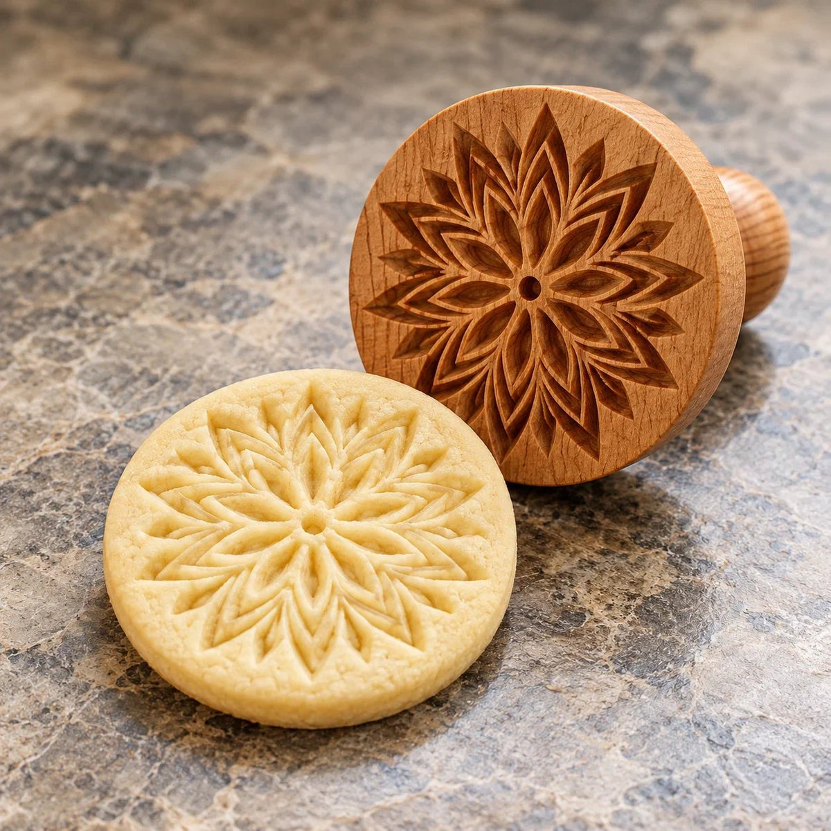 🎉Patterned Wood Cookie Embosser | Seasonal Party & Gift Cookie Prep