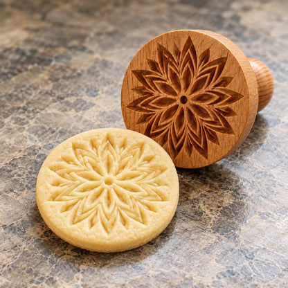 🎉Patterned Wood Cookie Embosser | Seasonal Party & Gift Cookie Prep