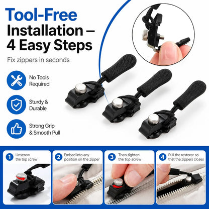 15-Piece Zipper Rescue Kit 🔧 – Universal Repair Set with 3 Convenient Sizes