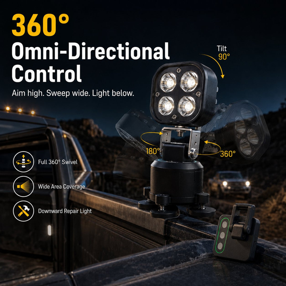 🏕️ 360° Magnetic LED Adventure Light – Adjustable Outdoor Illumination