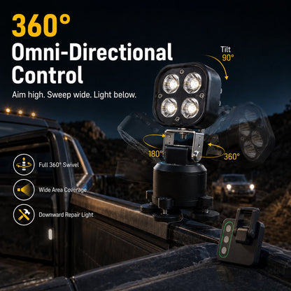 🏕️ 360° Magnetic LED Adventure Light – Adjustable Outdoor Illumination