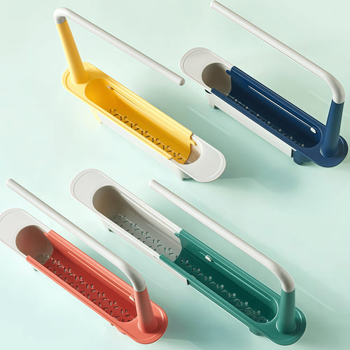 ✨🧽 Telescopic Sink Storage Rack – Adjustable Space-Saving Organizer for a Cleaner Sink
