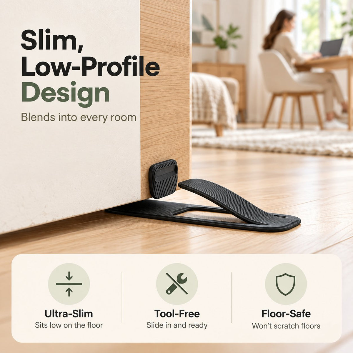 Slide, Grip & Protect Flexible Non-Slip Door Stopper 🚪✨