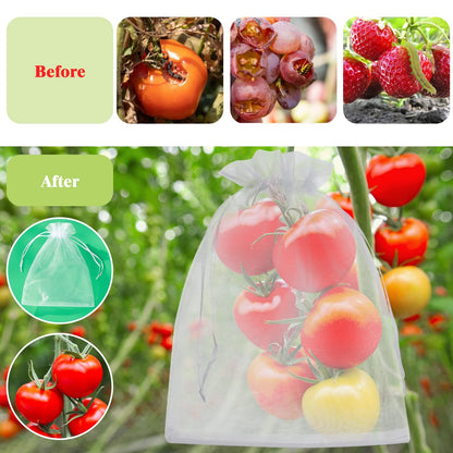 🔥Fruit Protection Sleeves 🍎 White Garden Produce Covers, 4 x 6 in, 50-Pack