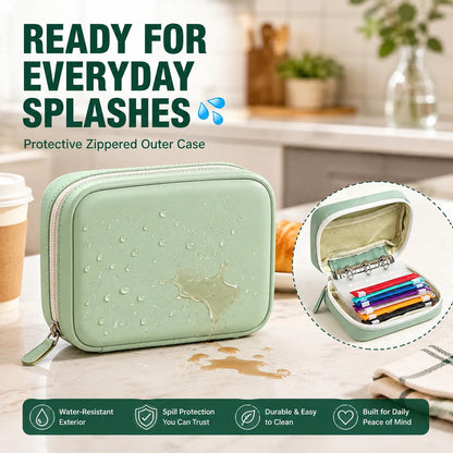 2-Week Pill Storage Binder 💊 – Portable Multi-Purpose Organizer Case