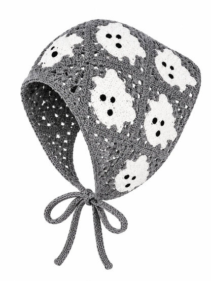 🔥HOT SALE🔥🎃 Halloween Style Deal – Boho Ghost Print Head Scarf 👻 Cute Seasonal Hair Accessory for Festive Looks 🦇