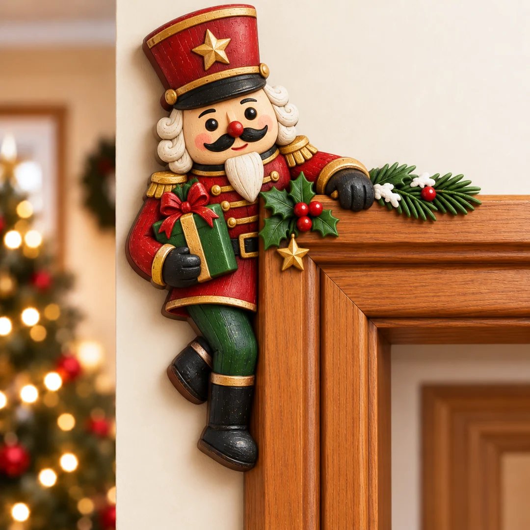 Christmas Peekaboo Door Frame Corner Decor