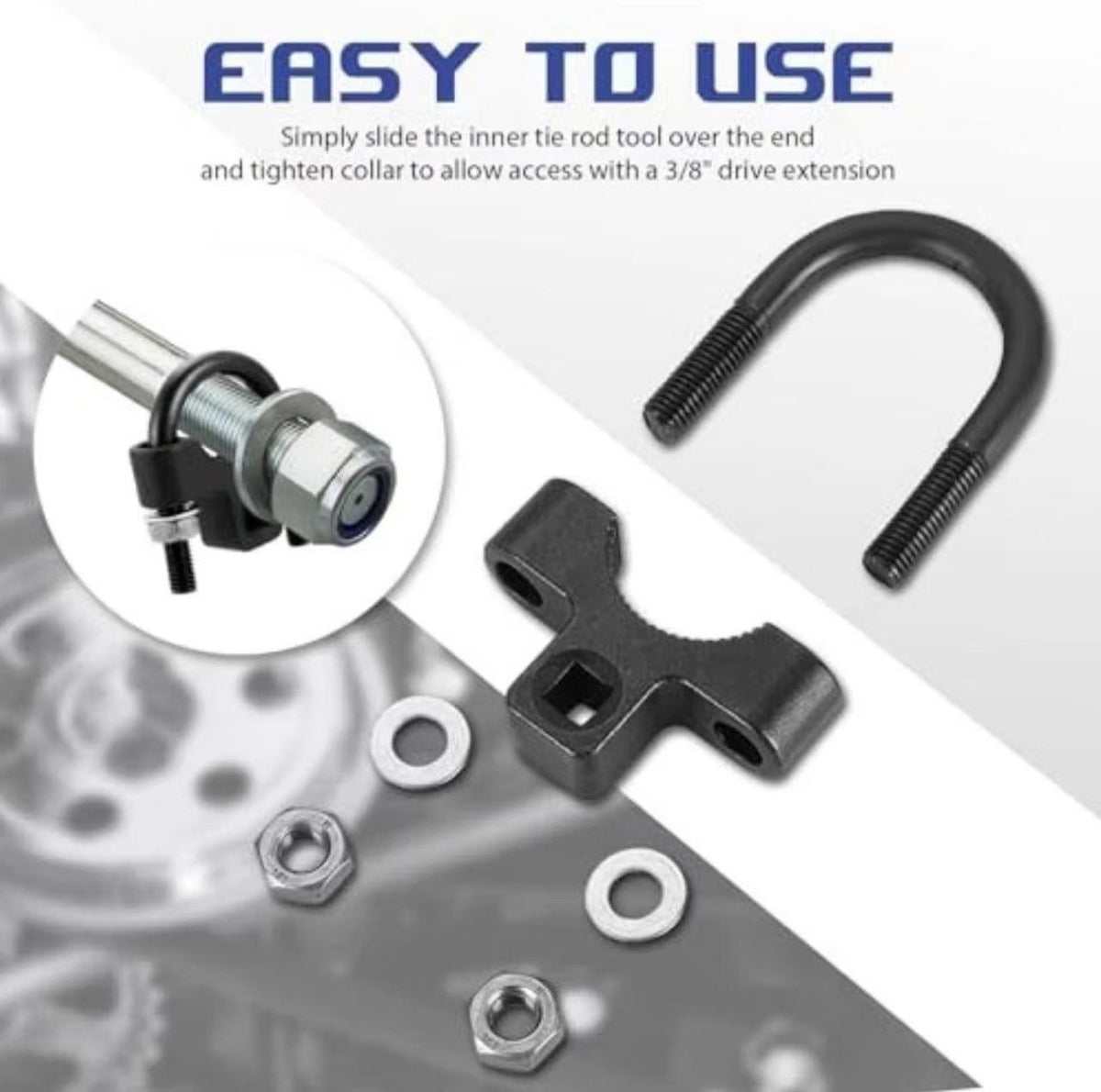 🔧 3/8-Inch Drive Universal Low-Profile Inner Tie Rod Removal Tool