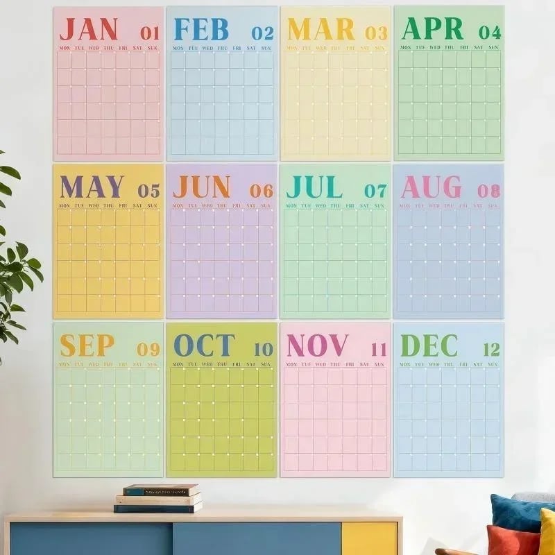 🔥HOT SALE🔥Undated Classroom Calendar, Fresh Macaron