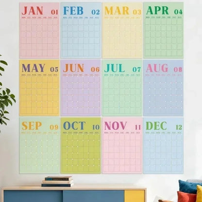 🔥HOT SALE🔥Undated Classroom Calendar, Fresh Macaron