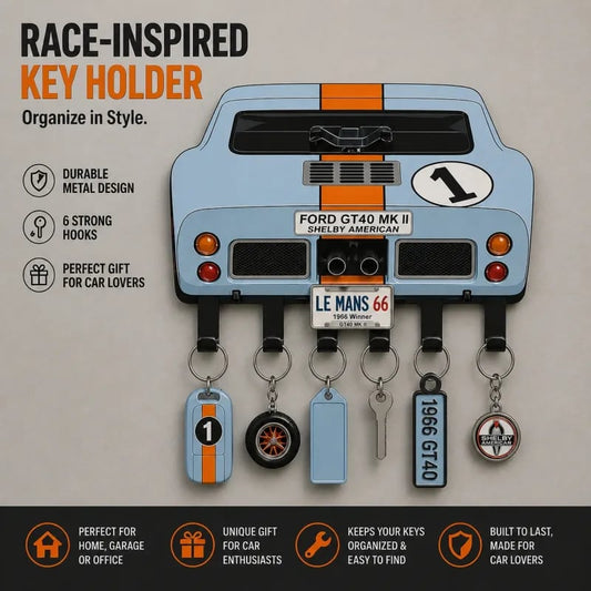 Classic Car Wall Key Holder – Vintage-Inspired 2D & 3D Styles