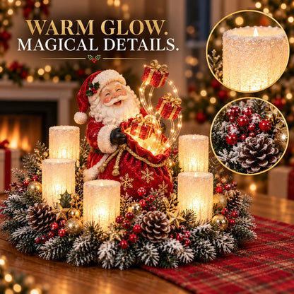 🎄 Glödande juldekoration med varmt, flamlöst ljus ✨🕯️