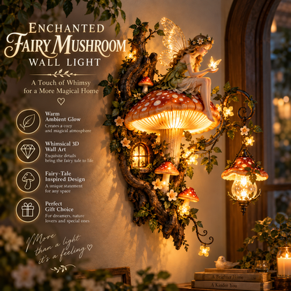 ⏰ Limited Stock 50% OFF 🍄 Fairywood Mushroom Wall Light – Cozy Woodland Glow