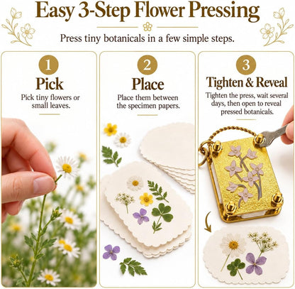 Mini Paper Embossing Kit 🌸 – 20 Specialty Sheets & Wrench