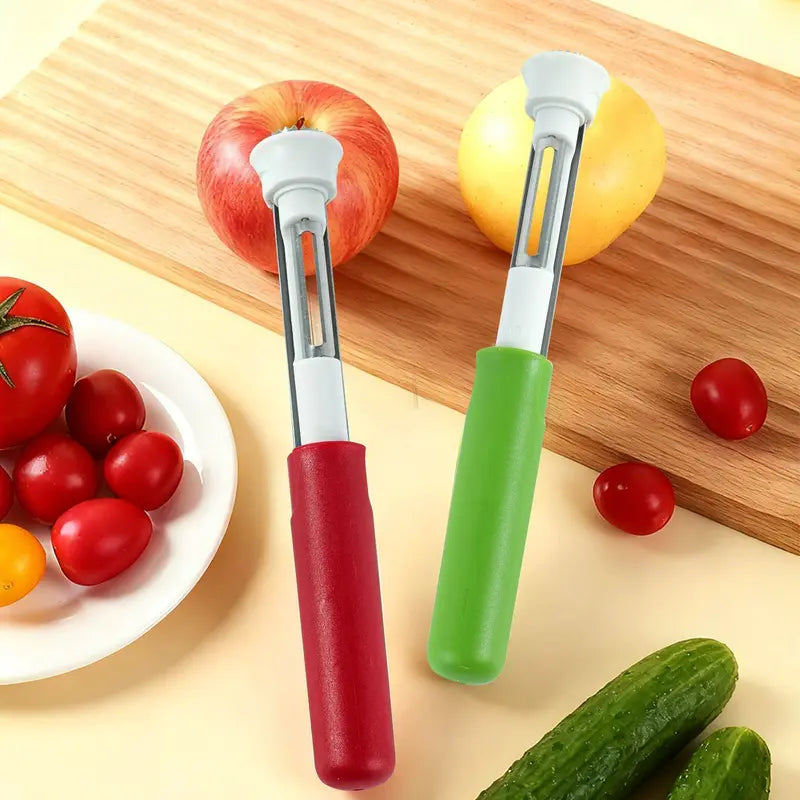 🍎🔪 2-in-1 Apple Corer & Peeler – Faster Fruit Prep with One Stainless Steel Tool