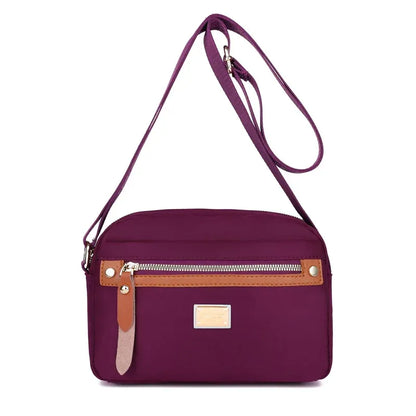 ❤️ Lightweight Red Nylon Crossbody Bag with Adjustable Strap