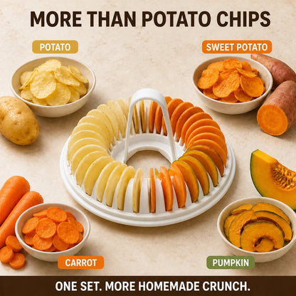 DIY Microwave Potato Chip Maker 🥔 – Easy Slicer & Cooking Bowl Set