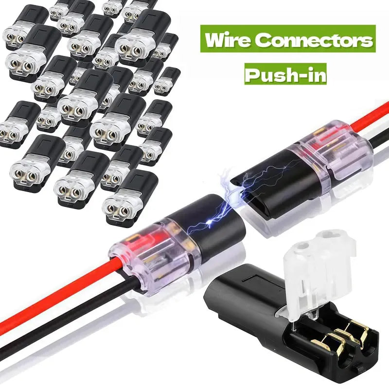 ⚡ 50-Pack 2-Pin Quick-Connect LED Strip Wire Adapters 🔌
