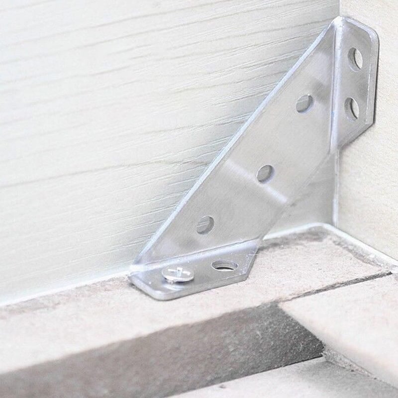 💯📢📢50% OFF !! ⏰UNIVERSAL STAINLESS STEEL FURNITURE CORNER BRACES — Triangular Stability Reinforcement | Rust-Proof Structural Support & Easy Install 🔧