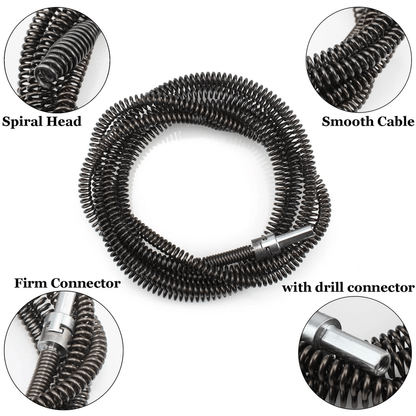⚡ 3.28 ft Electric Drain Cleaning Cable for Quick Pipe Clog Removal