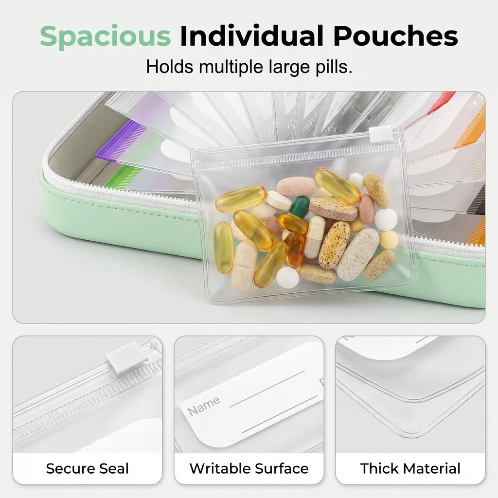 🔥Last Day 40% Off ! Crush‑Proof Waterproof Pill Pouch Set💊