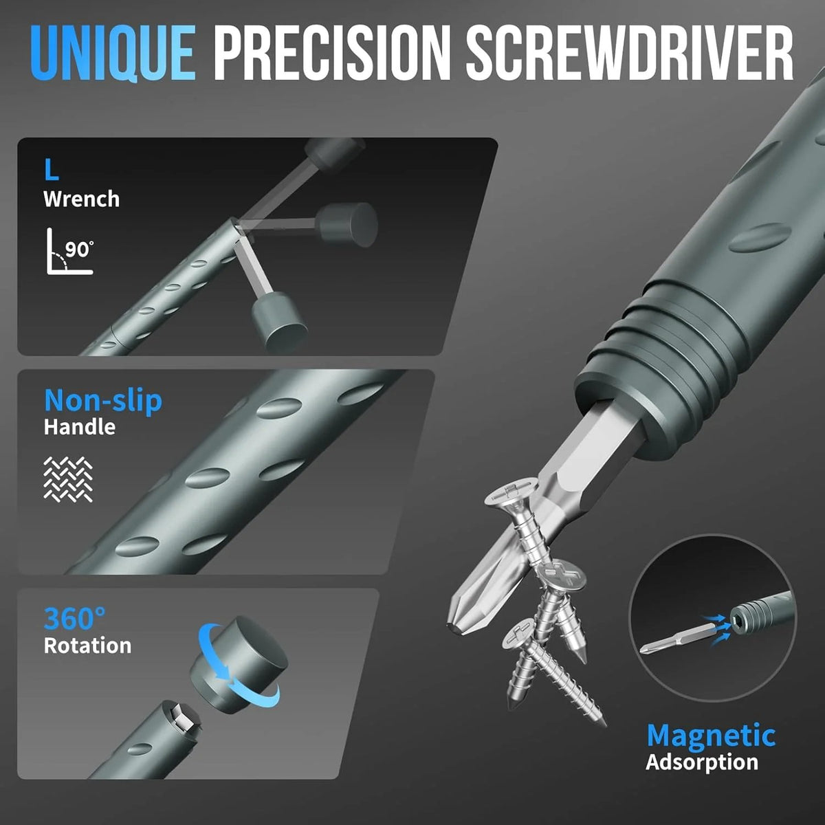 🎉3.15' Compact Transformable Precision Tool Kit – 2-in-1 Torque Handle & Modular Electronics Repair Set
