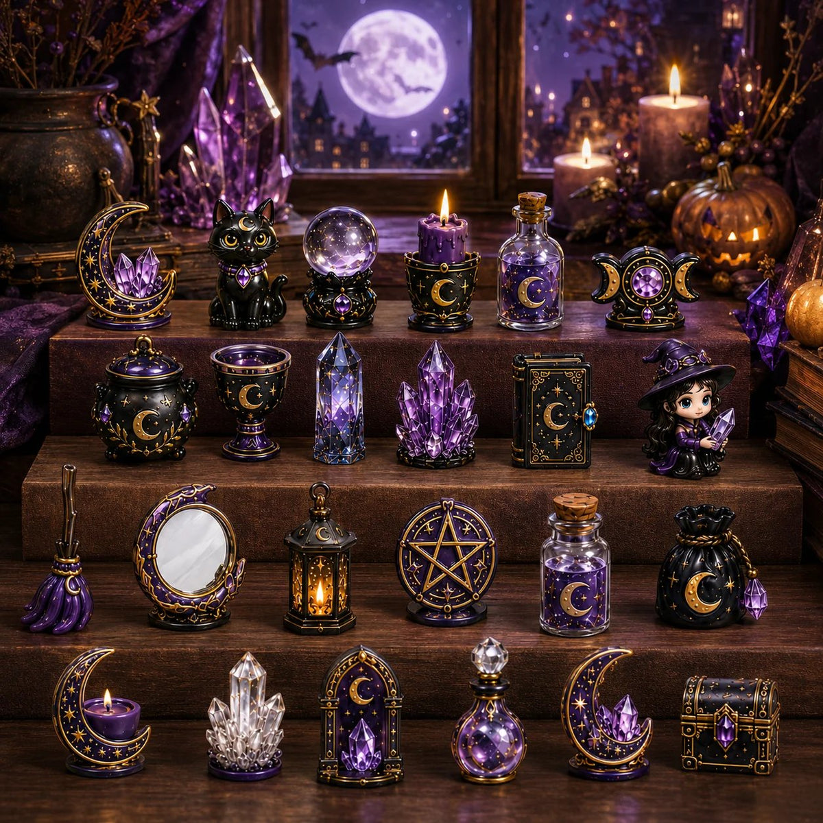 ⏳ Last Day 49% OFF – 🔮 2026 Crystal Witch Advent Calendar | 24 Days of Mystical Miniatures, Crystal-Inspired Surprises & Witchy Fantasy Charm ✨