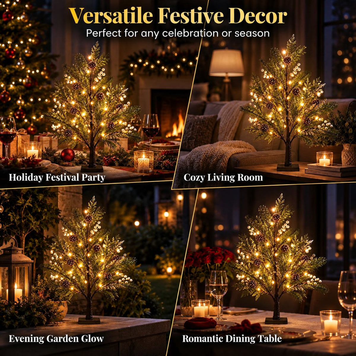 🎄💡 LED Lichtboom – Natuurlijke Elegantie voor Elk Seizoen 🌿✨