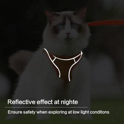 Cat Walking Harness & Leash 😺 – Lightweight Vest-Style Pet Set