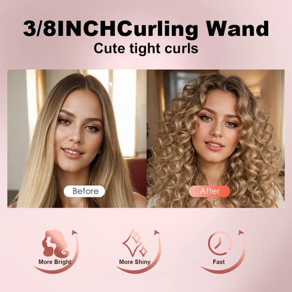 ​🏆Flash Sale⚡Ultra-Thin Titanium Curling Wand for Voluminous Curls & Waves
