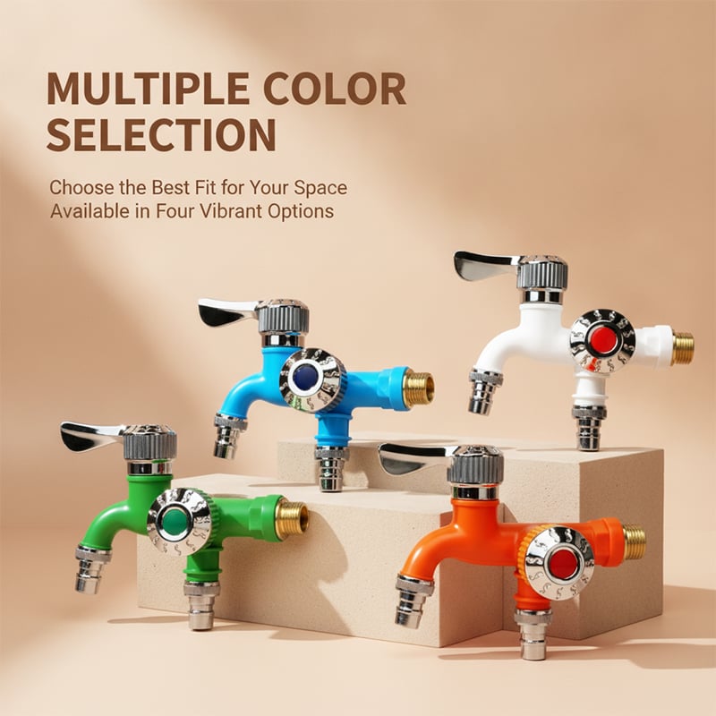 Dual Outlet Washing Machine Faucet