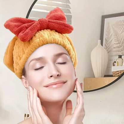 ✨ Quick-Dry Microfiber Hair Turban for Effortless Wet Hair Care – Sunshine Yellow 💛
