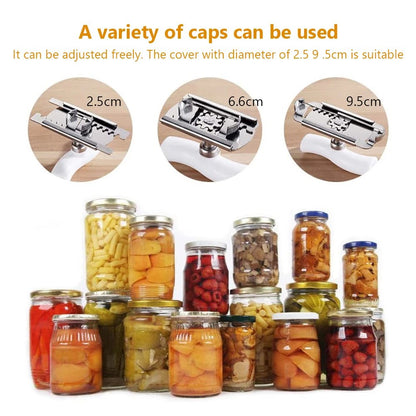 🥫🔧 Stainless Steel Jar Opener & Bottle Lid Remover – Better Grip, Easier Opening
