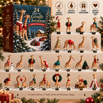 🦒 Merry Long-Neck Christmas Countdown with 24 Festive Giraffe Characters 🎄